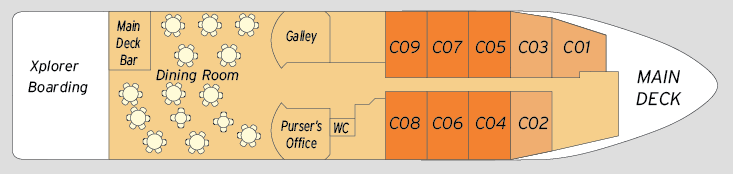 Coral Expeditions Coral Discoverer Deck Plans Main Deck.png